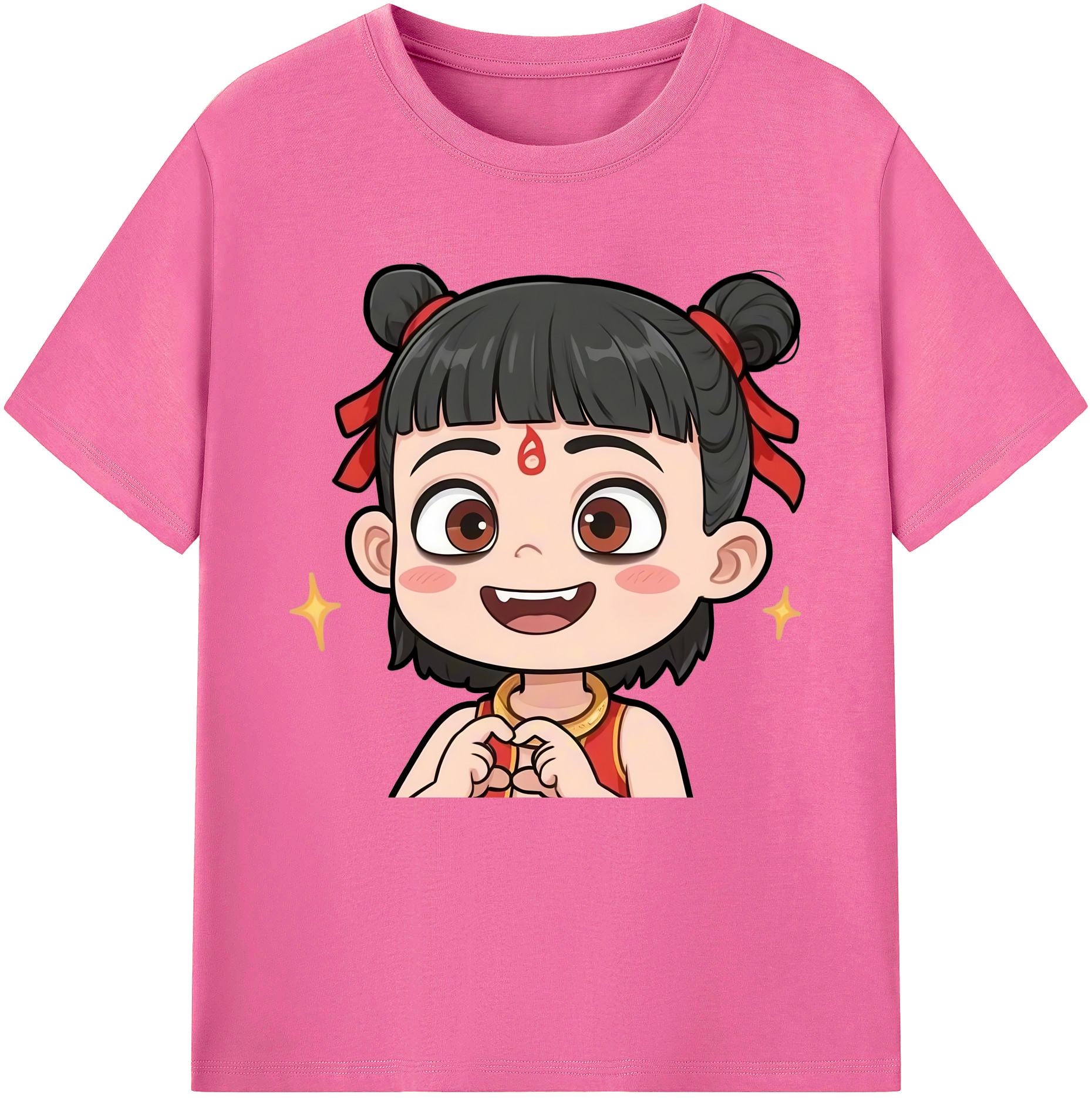 （画像用） Ne Zha 2 ナタ 魔童の大暴れ レディースカジュアルプリントTシャツ（綿100％）